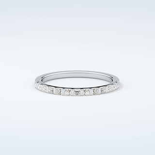 0.54 TCW Princess Shaped Moissanite Wedding Band 13