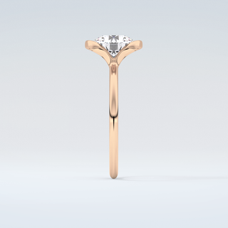 2.0 CT Round Cut Half Bezel Moissanite Engagement Ring 11