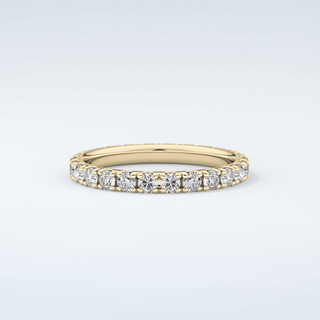 0.84 TCW Round Shaped Moissanite Wedding Band 3