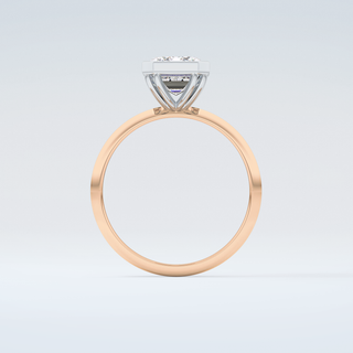 2.0 CT Emerald Cut Bezel Solitaire Moissanite Engagement Ring 8