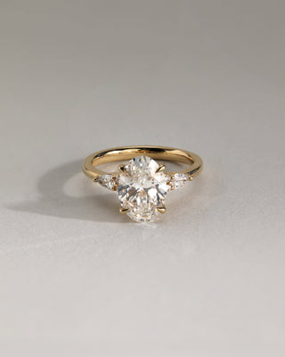 2 CT Oval Cut Cluster Moissanite Diamond Engagement Ring