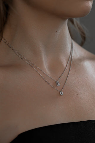 0.50 CT Emerald Solitaire Moissanite Necklace 1