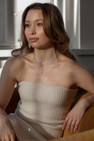 0.50 CT Pear Solitaire Moissanite Necklace 2