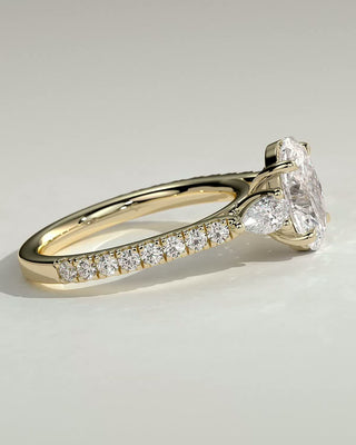 Round Halo, Pave & Split Shank Engagement Ring – 1.93 CT Lab Grown Diamond
