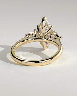 2 CT Marquise Cut Three Stones Lab Grown Diamond Engagement Ring