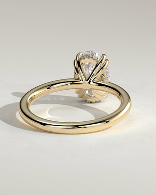 2.0 CT Oval Hidden Halo Moissanite Engagement Ring