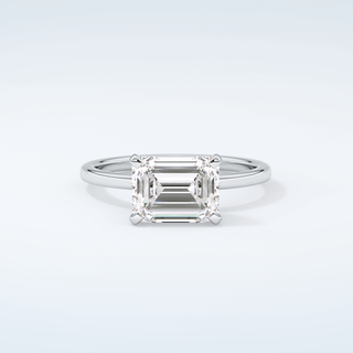 2.0 CT Emerald Cut Solitaire Moissanite Engagement Ring 13