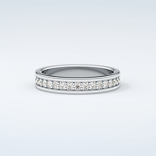 0.7 TCW Round Shaped Moissanite Wedding Band 15