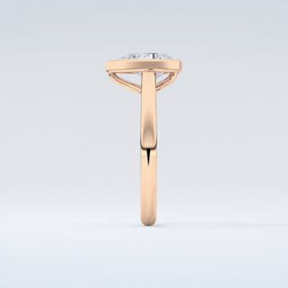 1.5 CT Pear Cut Bezel Style Moissanite Engagement Ring 11