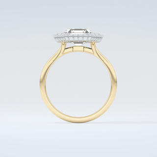 1.5 CT Asscher Cut Cathedral Style Moissanite Engagement Ring 2