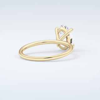 2.0 CT Oval Cut Solitaire Moissanite Engagement Ring 3