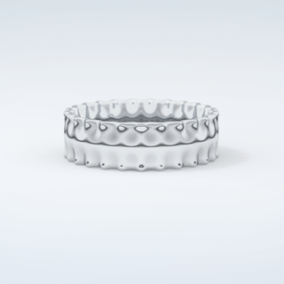 Textured Shank Wedding Band 15