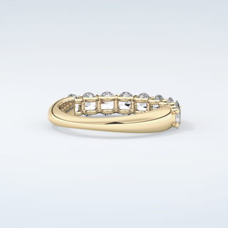 1.35 TCW Oval Shaped Moissanite Wedding Band 3