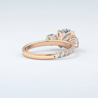 1.5 CT Round Cut Three Stone Moissanite Engagement Ring 9