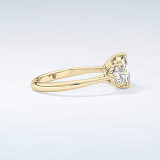 2.0 CT Cushion Cut Three Stone Moissanite Engagement Ring 4