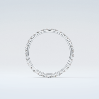 0.74 TCW Round Shaped Moissanite Wedding Band 14