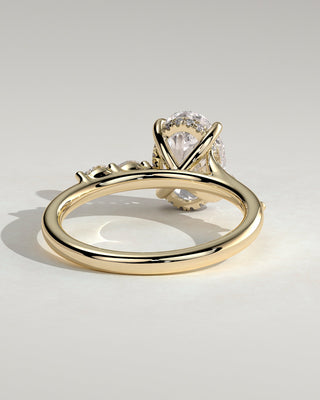 2.0 CT Oval Cut Criss Cross Pave Moissanite Diamond Engagement Ring