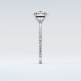 2.0 CT Princess Cut Pave Moissanite Engagement Ring 17