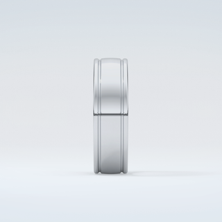 Classic Textured Shank Wedding Band 17