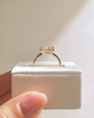 2.0 CT Oval Bezel & Solitaire Moissanite Engagement Ring For Faith