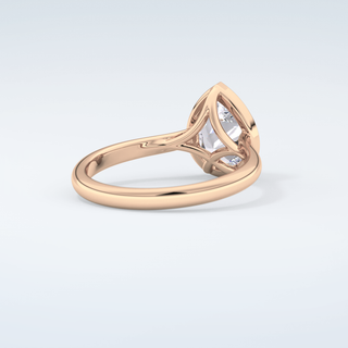 1.5 CT Pear Cut Bezel Style Moissanite Engagement Ring 9