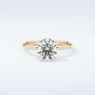 2.0 CT Round Cut Solitaire Moissanite Engagement Ring 1