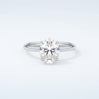 2.0 CT Oval Cut Hidden Halo Moissanite Engagement Ring 13