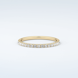 0.18 TCW Round Shaped Moissanite Wedding Band 1