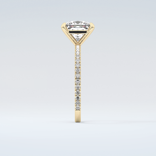 2.0 CT Princess Cut Pave Moissanite Engagement Ring 5