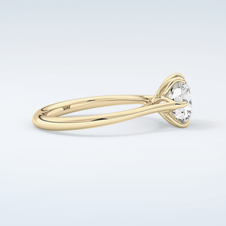 2.0 CT Round Cut Solitaire Style Moissanite Engagement Ring 4