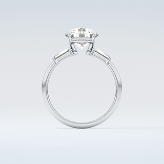 2.0 CT Round Cut Three Stone Moissanite Engagement Ring 14