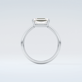 2.0 CT Emerald Cut Solitaire Moissanite Engagement Ring 14