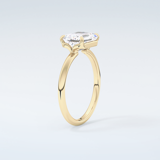 2.0 CT Emerald Cut Solitaire Moissanite Engagement Ring 6