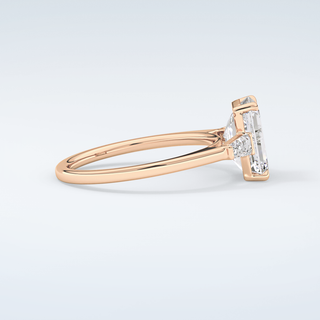 2.0 CT Emerald Cut Three Stone Moissanite Engagement Ring 10