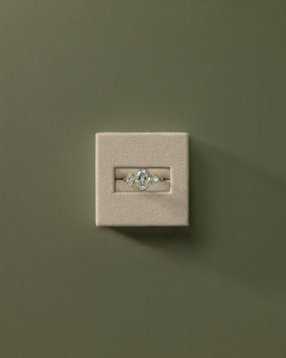 2.0 CT Oval Cut Three Stones & Bezel Moissanite Diamond Engagement Ring