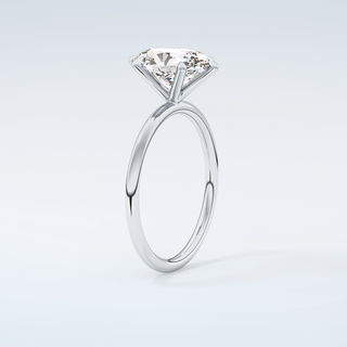 2.0 CT Oval Cut Solitaire Moissanite Engagement Ring 18