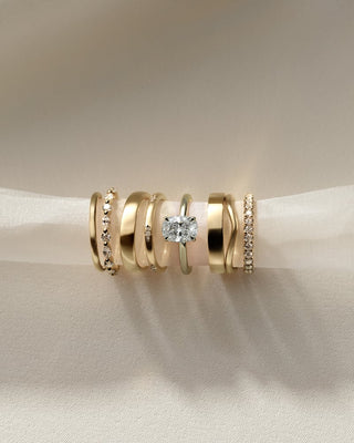 2.0 CT Elongated Cushion Hidden Halo Moissanite Engagement Ring