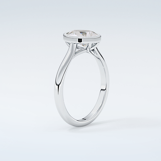 1.5 CT Pear Cut Bezel Style Moissanite Engagement Ring 18