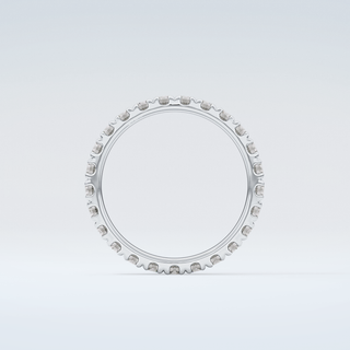 0.84 TCW Round Shaped Moissanite Wedding Band 14