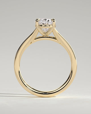 2.0 CT Oval Split Shank & Solitaire Moissanite Engagement Ring
