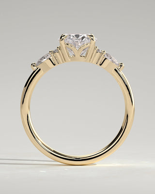 2 CT Oval Cut Cluster Moissanite Diamond Engagement Ring