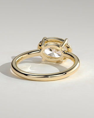 2.0 CT Oval Bezel & Solitaire Moissanite Engagement Ring For Faith