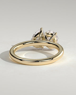 3.0 CT Oval & Pear Cut Toi Et Moi Moissanite Diamond Engagement Ring