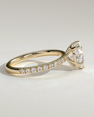 2.0 CT Heart Cut Pave Moissanite Engagement Ring