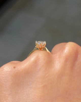 Marquise Solitaire Cathedral  Engagement Ring – 2.01 CT Lab Grown Diamond