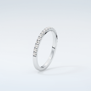 1.1 TCW Round Shaped Moissanite Wedding Band 18