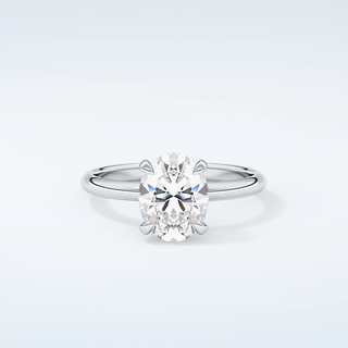 2.0 CT Oval Cut Solitaire Moissanite Engagement Ring 13