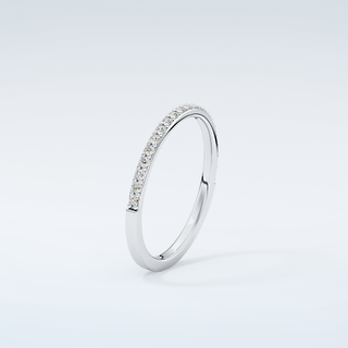 0.18 TCW Round Shaped Moissanite Wedding Band 18