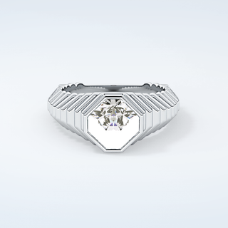 1.5 CT Asscher Cut Solitaire Bezel Moissanite Engagement Ring 13