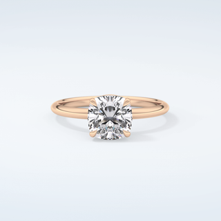2.0 CT Cushion Cut Solitaire Moissanite Engagement Ring 7